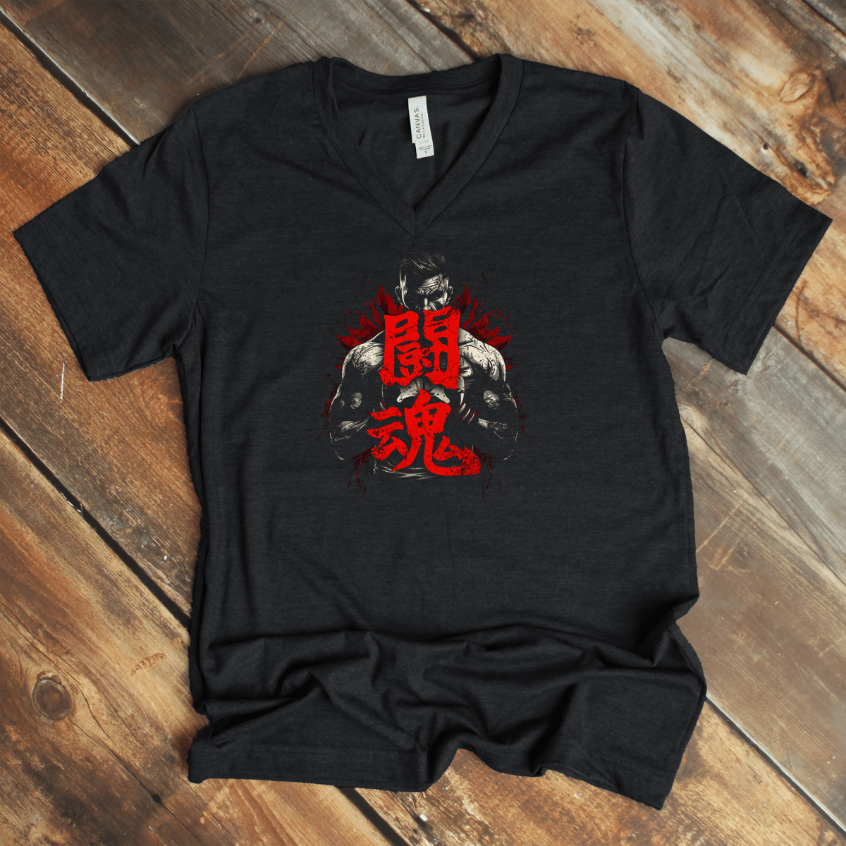 S Fighting Spirit V - Neck - KanjiSoul
