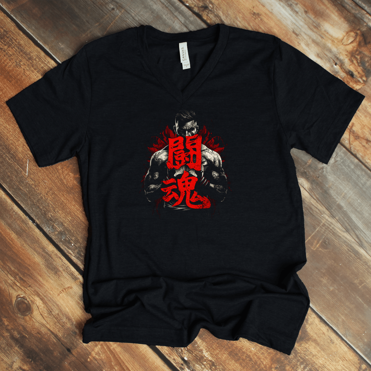 S Fighting Spirit V - Neck - KanjiSoul