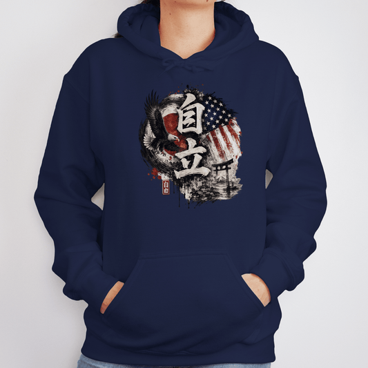 S Freedom (Jiyu) Japanese Kanji Patriotic Hoodie - Kanji Soul