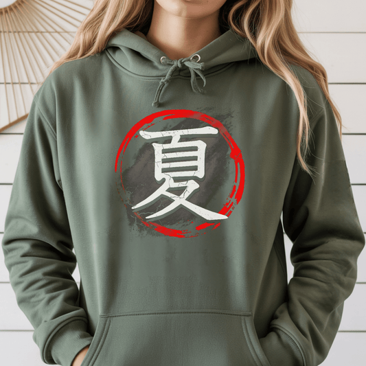 S Japanese Summer Kanji Premium Unisex Hoodie - Kanji Soul