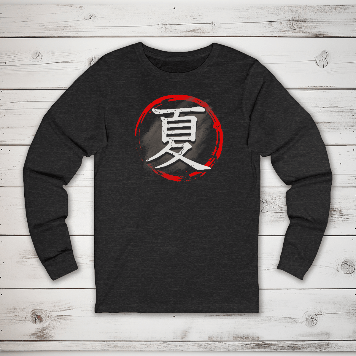 S Japanese Summer Kanji Premium Unisex Long Sleeve T-Shirt - Kanji Soul