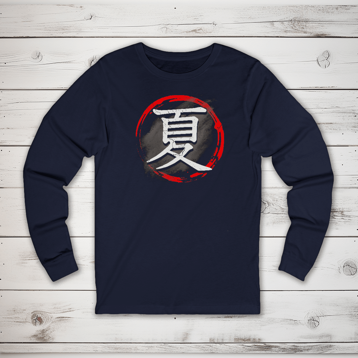 S Japanese Summer Kanji Premium Unisex Long Sleeve T-Shirt - Kanji Soul