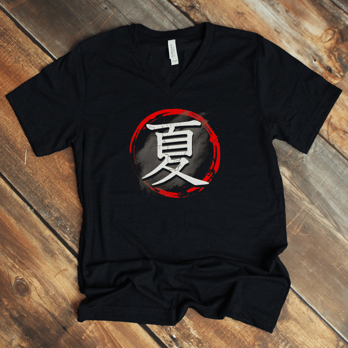 S Japanese Summer Kanji Premium Unisex V - Neck T-Shirt - Kanji Soul