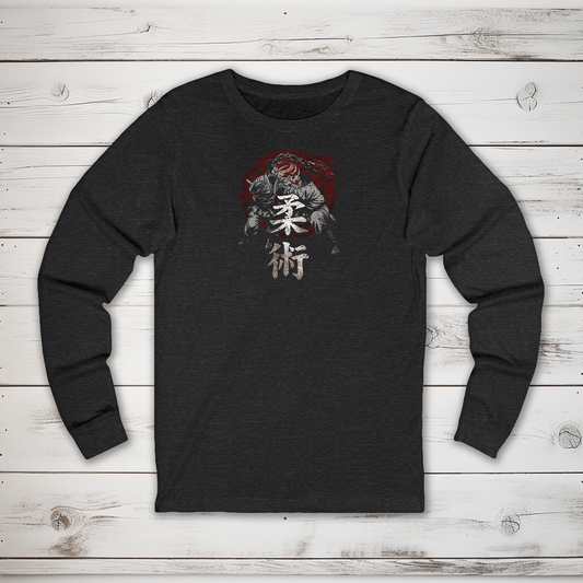 S Jiu Jitsu Kanji Long Sleeve T-Shirt - KanjiSoul