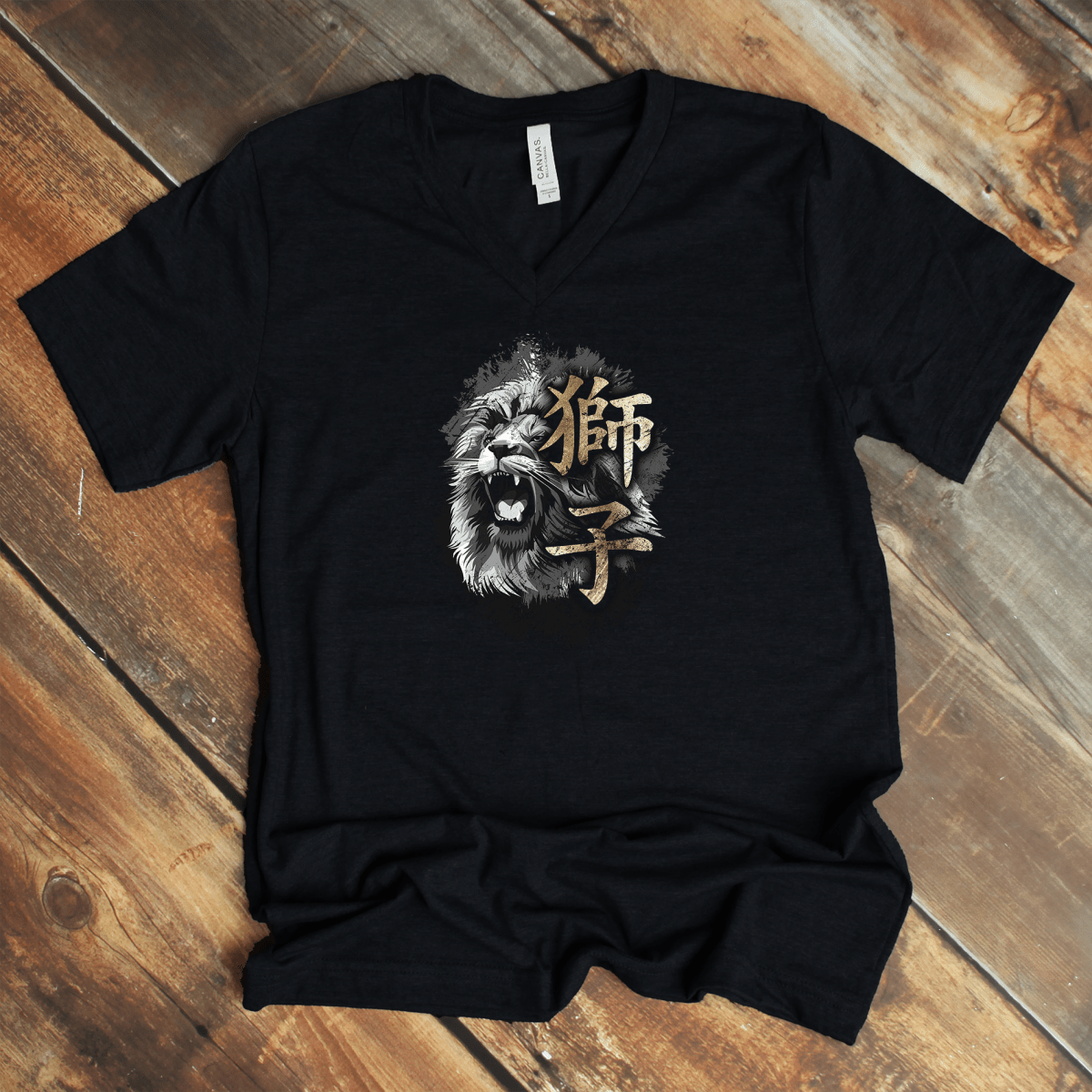 S Lion V - Neck - KanjiSoul