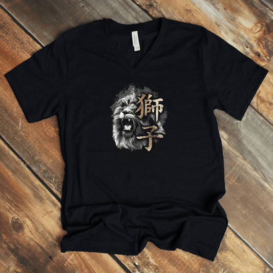 S Lion V - Neck - KanjiSoul