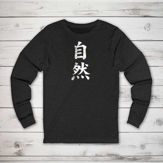 S Nature Kanji Long Sleeve T-Shirt - KanjiSoul