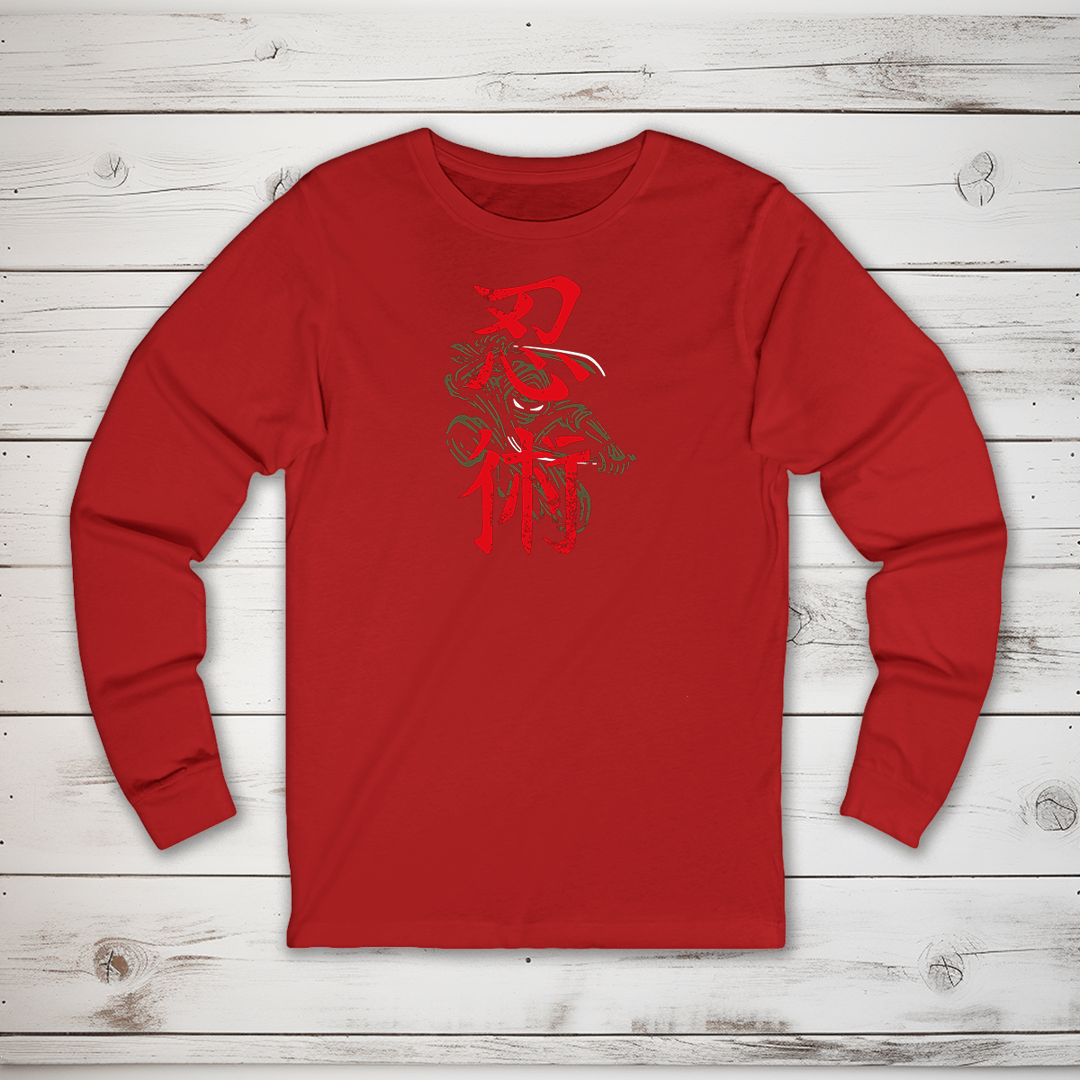 S Ninjitsu Kanji Long Sleeve T-Shirt - KanjiSoul