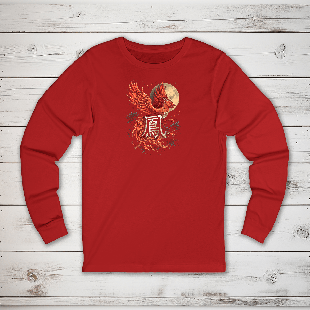 S Phoenix Kanji Long Sleeve T-Shirt - KanjiSoul
