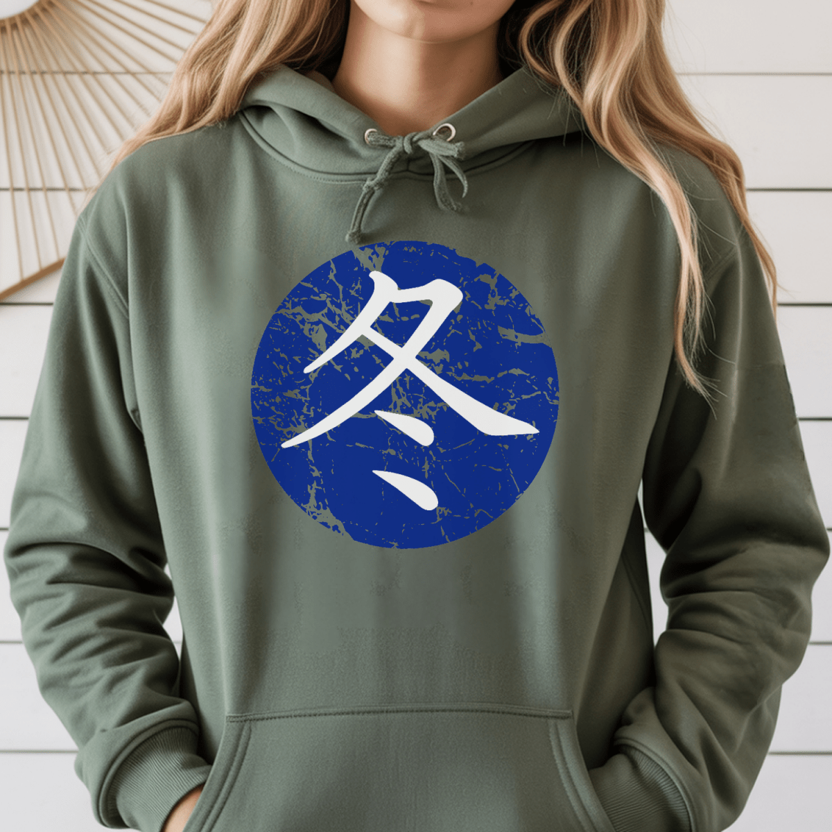 S Premium Japanese Kanji Winter Symbol Unisex Hoodie - Kanji Soul