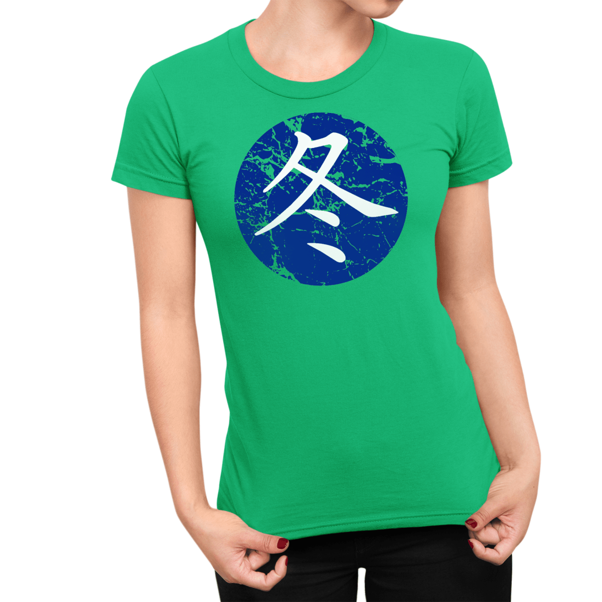 S Premium Japanese Kanji Winter Symbol Women's T-Shirt - Kanji Soul