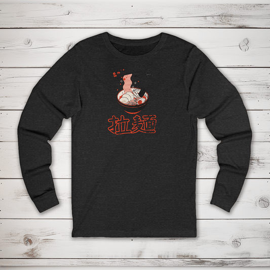 S Ramen Kanji Long Sleeve T-Shirt - KanjiSoul