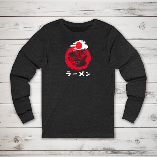 S Ramen (Minimalist) Kanji Long Sleeve T-Shirt - KanjiSoul