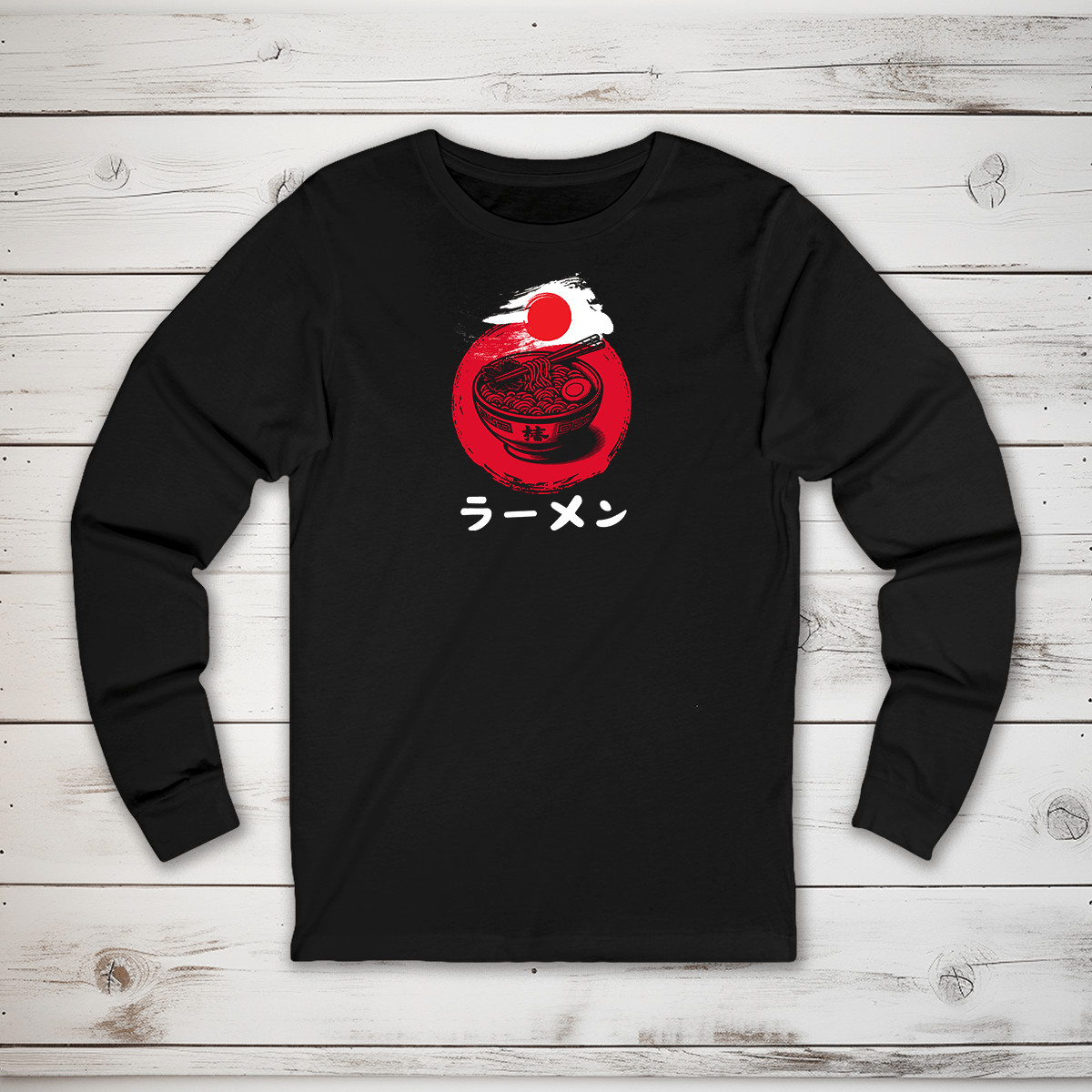 S Ramen (Minimalist) Kanji Long Sleeve T-Shirt - KanjiSoul