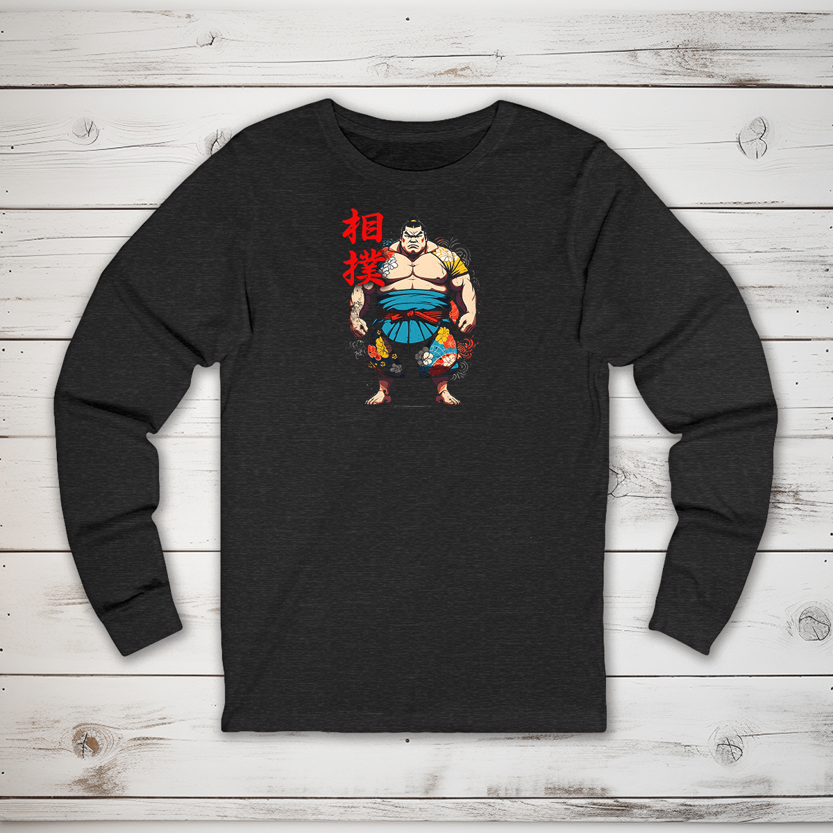 S Sumo Kanji Long Sleeve T-Shirt - KanjiSoul