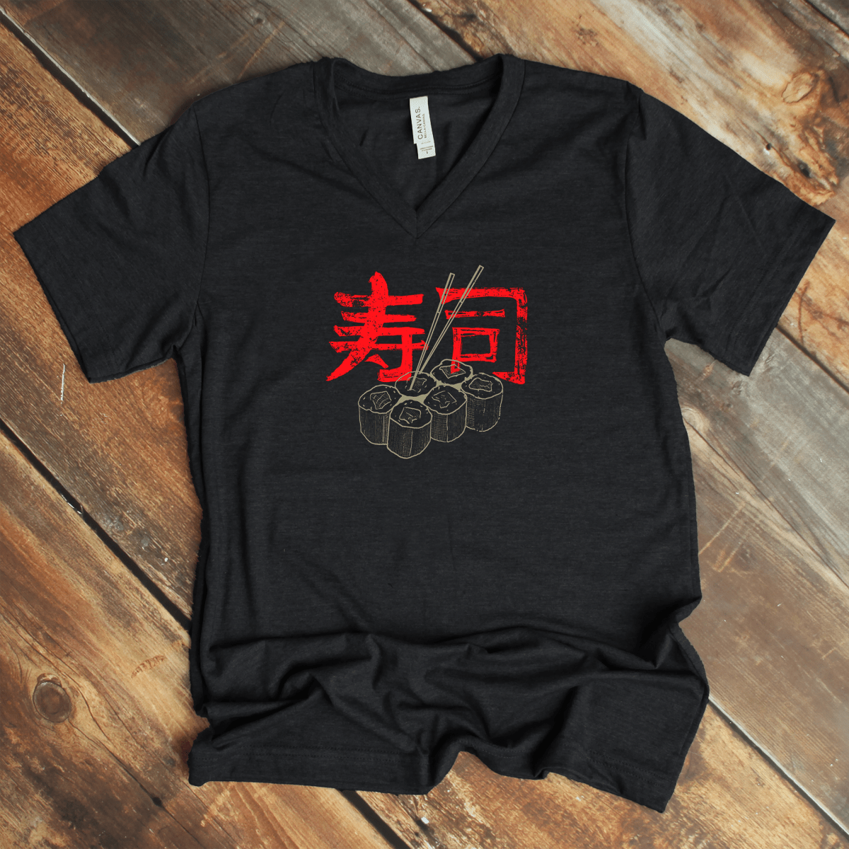 S Sushi V - Neck - KanjiSoul
