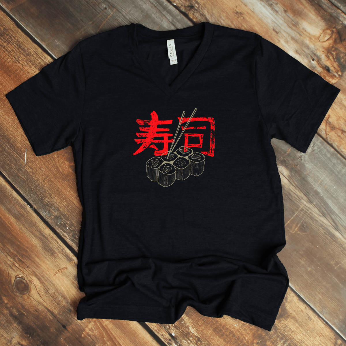 S Sushi V - Neck - KanjiSoul