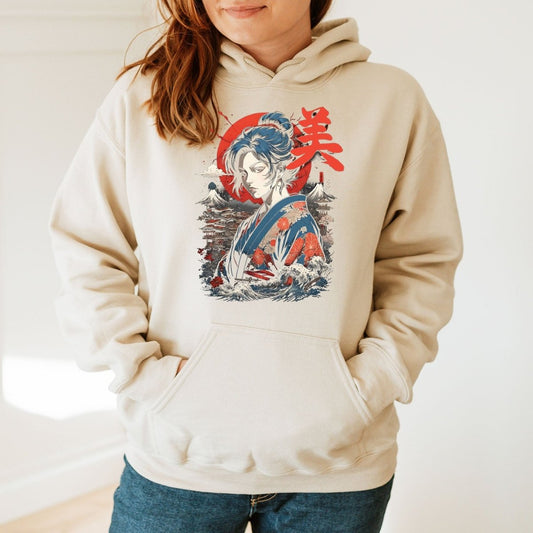 Sand Beauty 美 Japanese Kanji Premium Hoodie - Kanji Soul