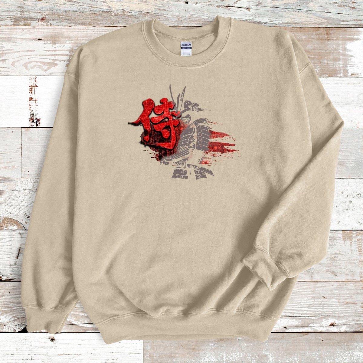 Sand Bushido Warrior Kanji Premium Sweatshirt - KanjiSoul