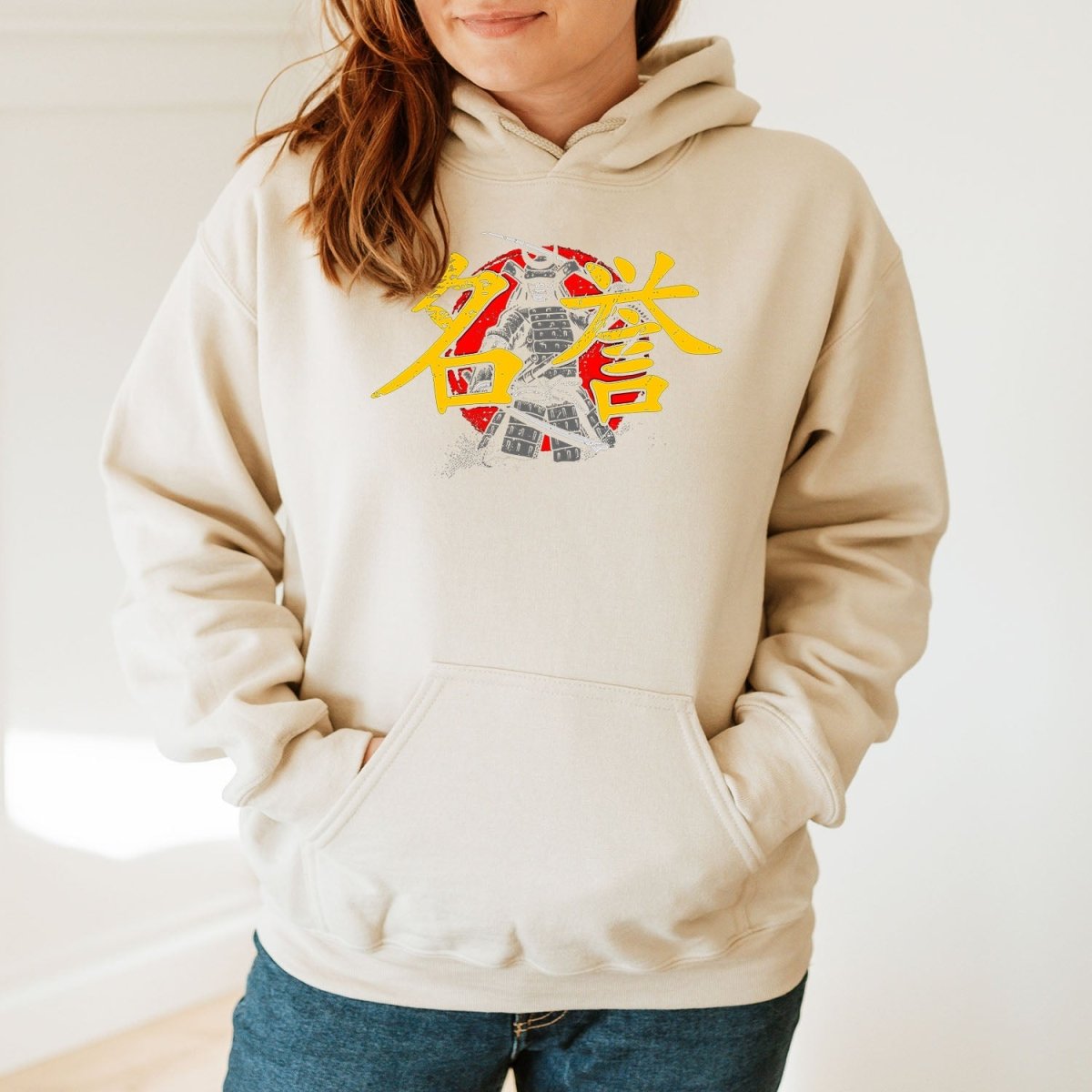 Sand Honor 名誉 Japanese Kanji Premium Hoodie - Kanji Soul