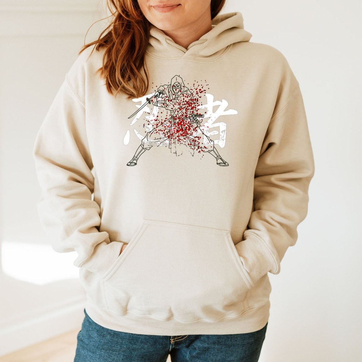 Sand Ninja 忍者 Japanese Kanji Premium Hoodie - Kanji Soul