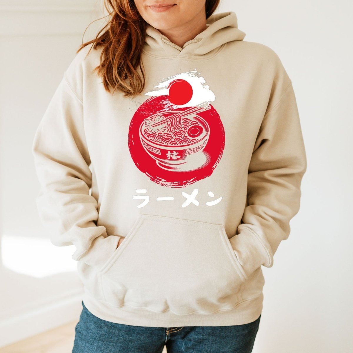 Sand Ramen ラーメン Japanese Katakana Premium Hoodie - Kanji Soul