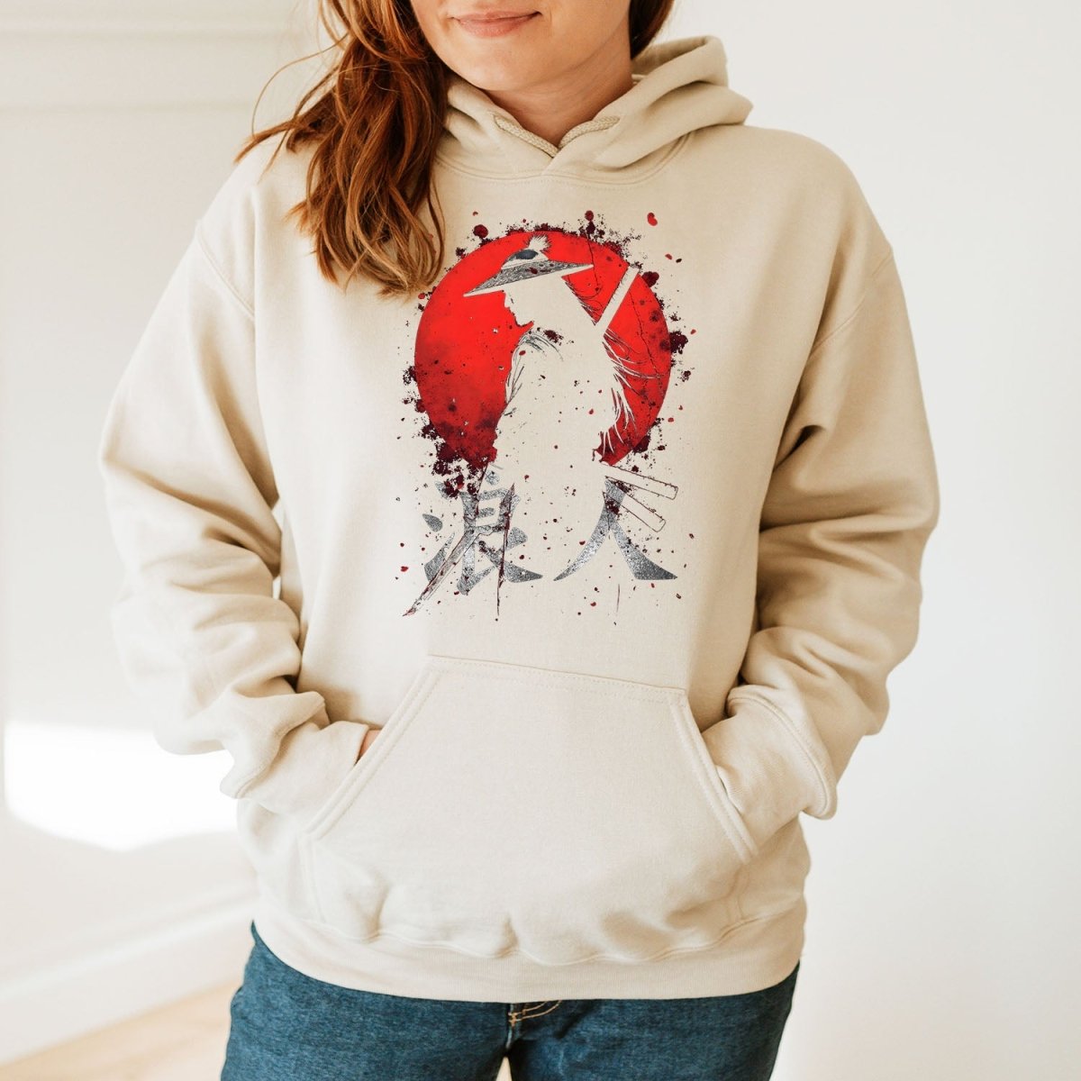 Sand Ronin Red Sun 4 浪人 Japanese Kanji Premium Hoodie - Kanji Soul