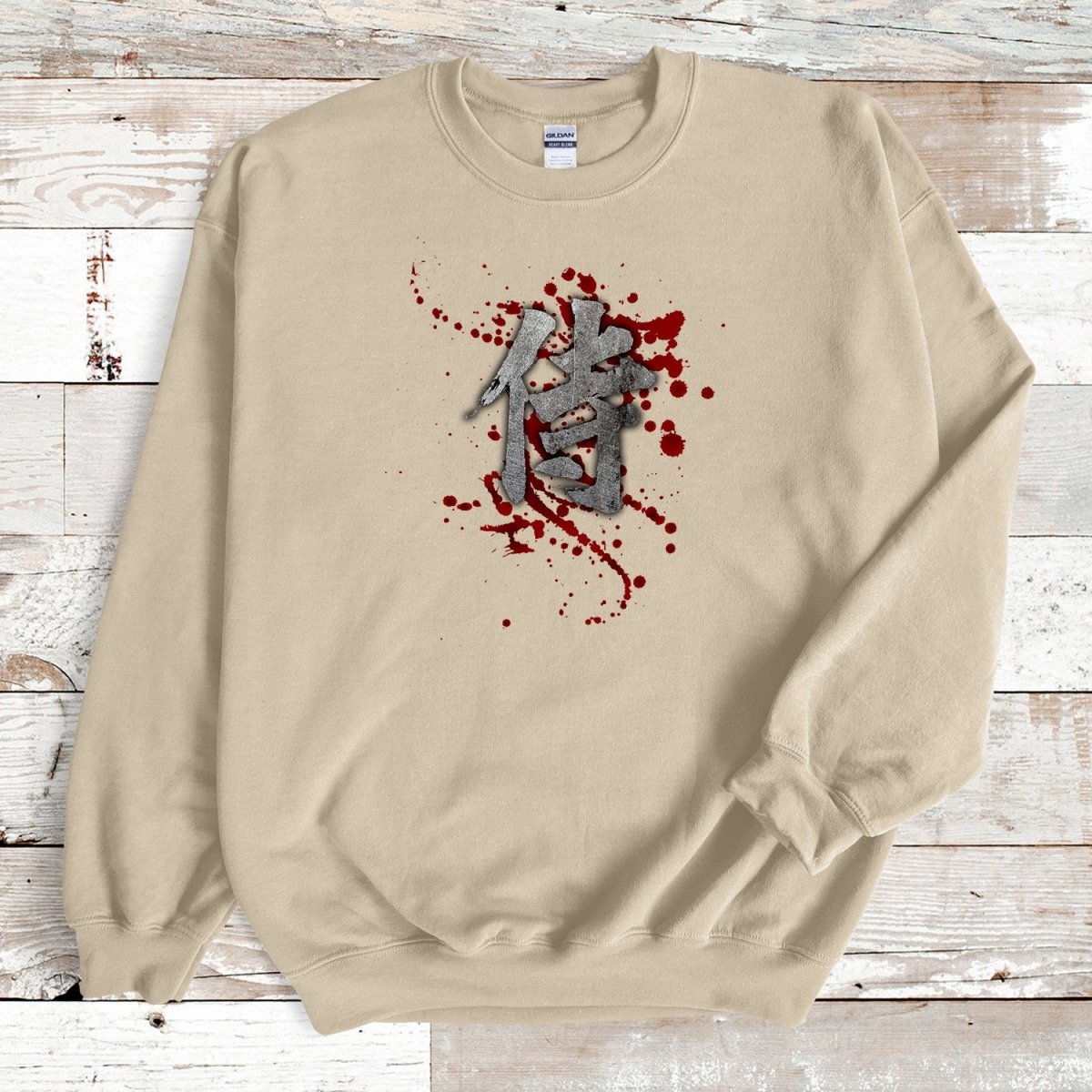 Sand Samurai Blood Kanji Premium Sweatshirt - KanjiSoul