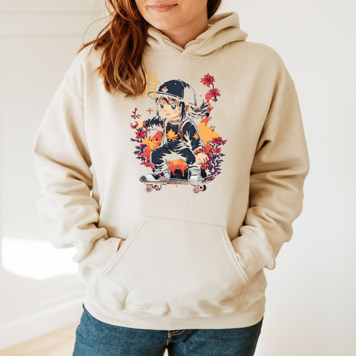 Sand Skater 滑 Japanese Kanji Premium Hoodie - Kanji Soul