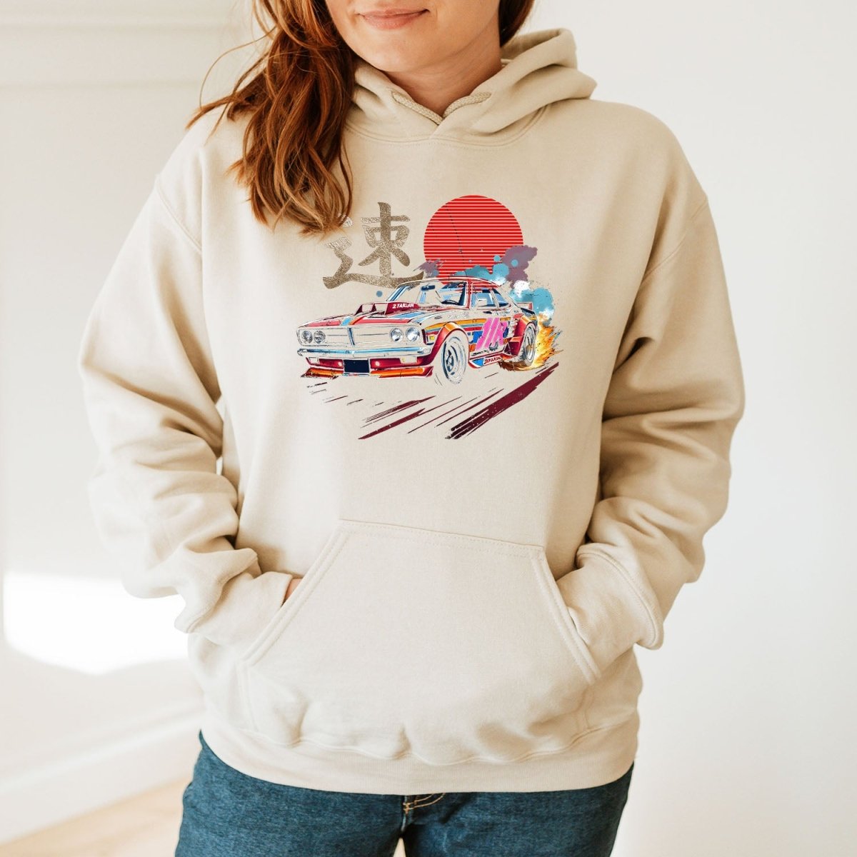Sand Speed 速 Japanese Kanji Premium Hoodie - Kanji Soul