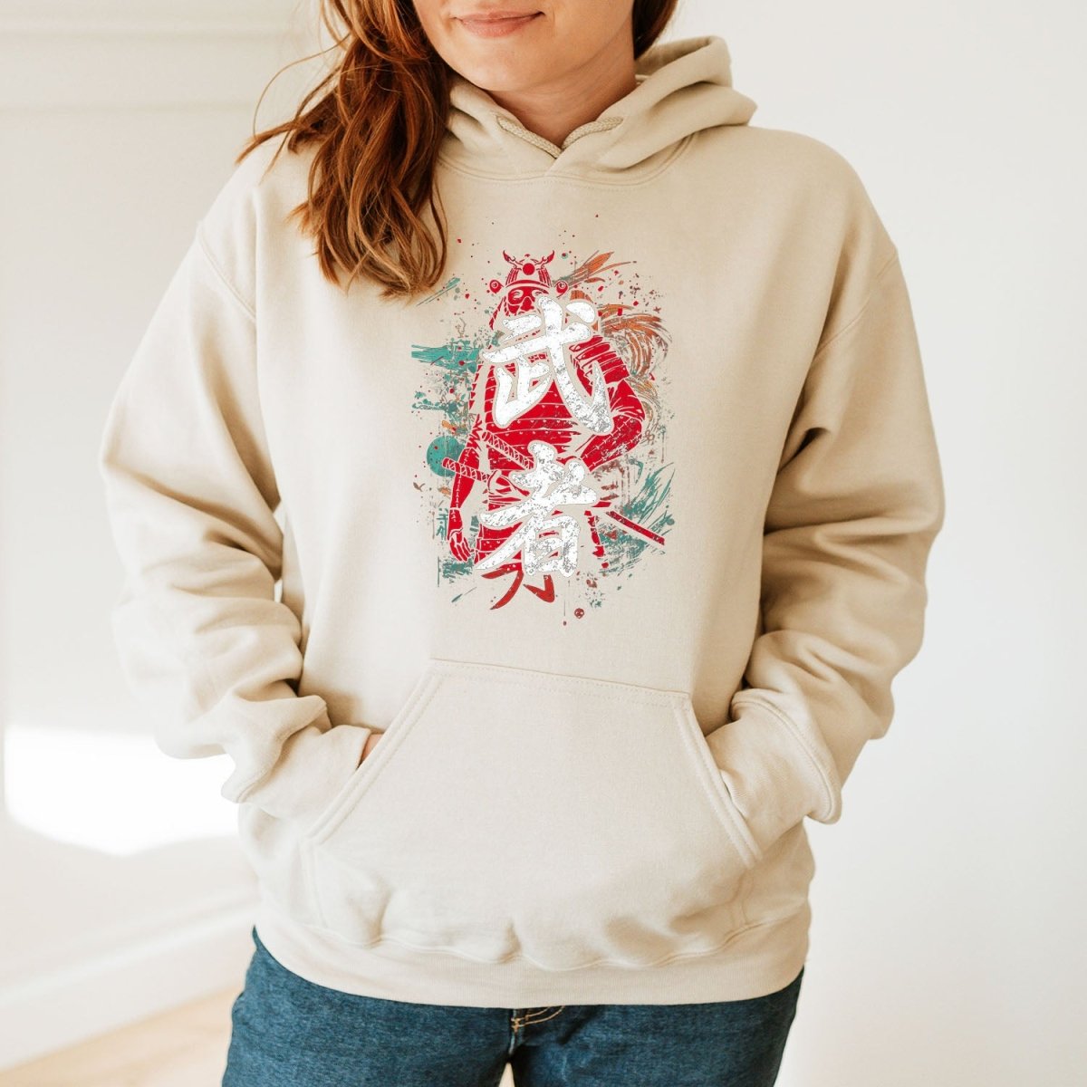 Sand Warrior 武者 Japanese Kanji Premium Hoodie - Kanji Soul