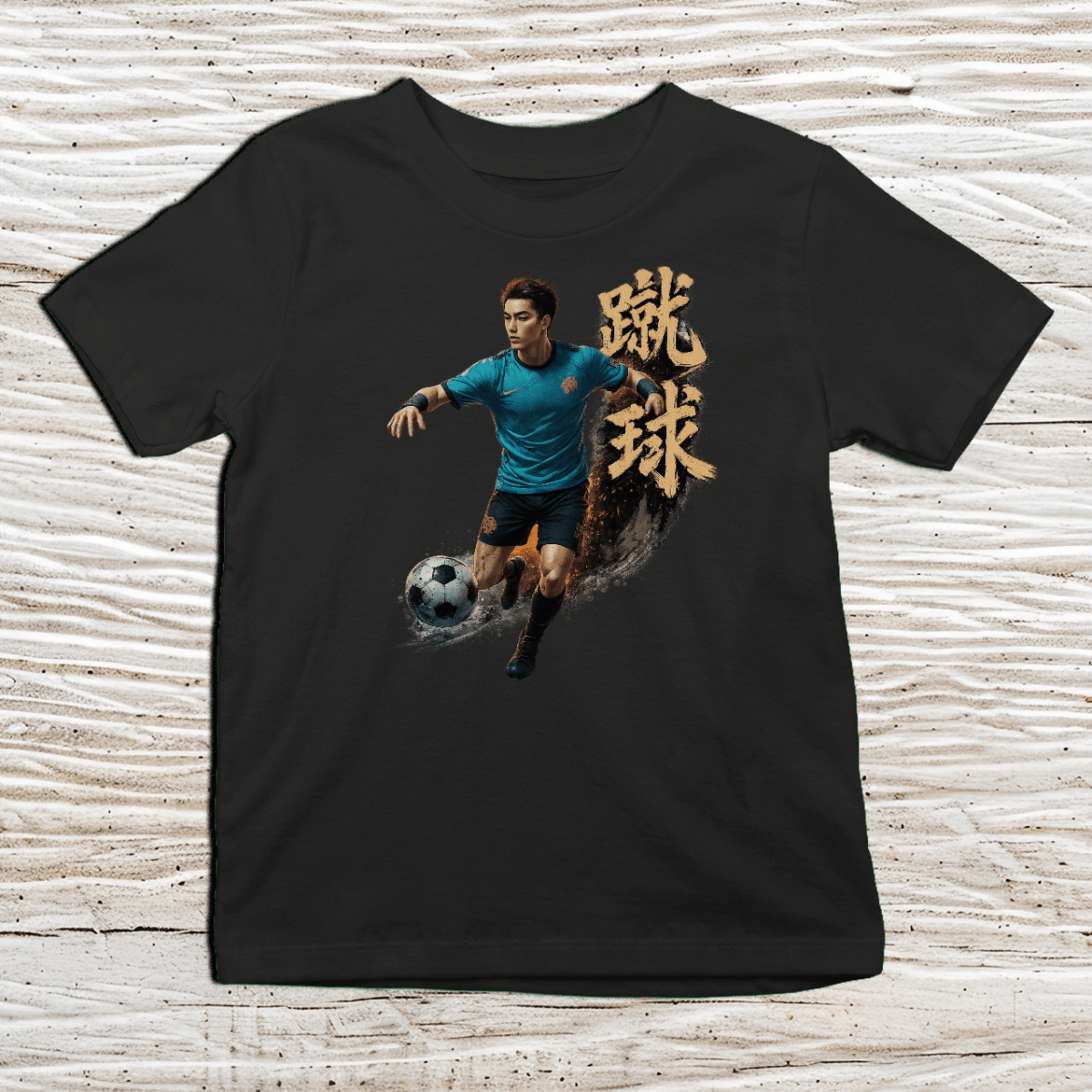 XS Soccer Japanese Kanji Sports Kids T-Shirt - Kanji Soul