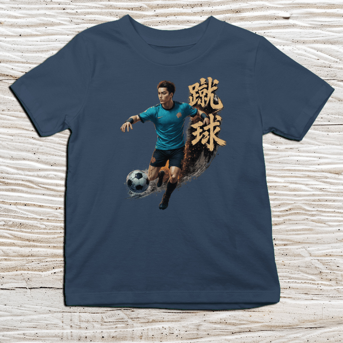 XS Soccer Japanese Kanji Sports Kids T-Shirt - Kanji Soul