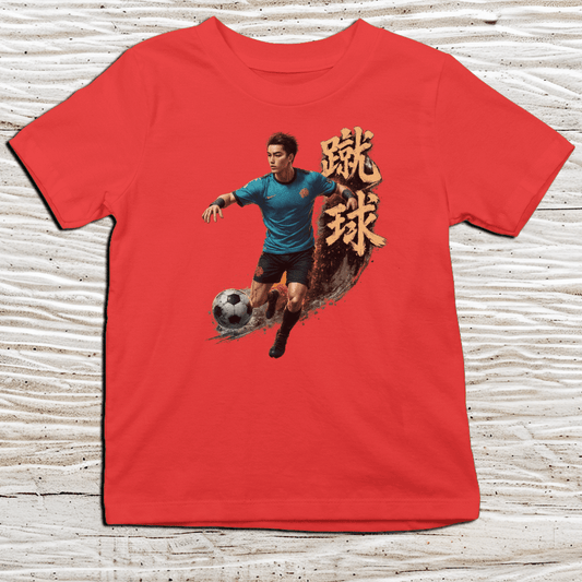 XS Soccer Japanese Kanji Sports Kids T-Shirt - Kanji Soul